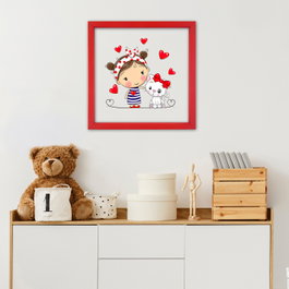 Wallity Cuadro decorativo enmarcado Multicolor 32 x 32 cm
